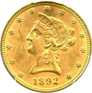 image for: 1892 $10 PCGS MS62+ - No Reserve!