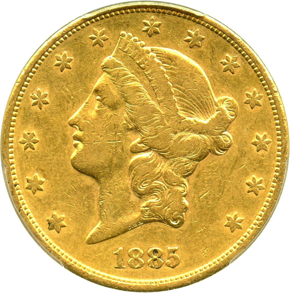 image for: 1885-S $20 PCGS VF35 - No Reserve!