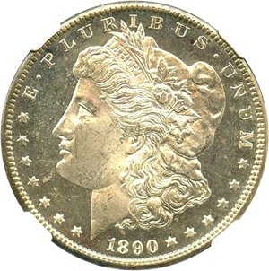 image for: 1890-CC $1 NGC/CAC MS62 DMPL