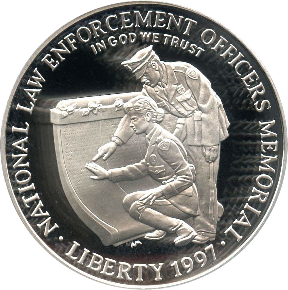 image for: 1997-P Law Enforcement/Officers Memorial $1 PCGS Proof 69 DCAM - No Reserve!