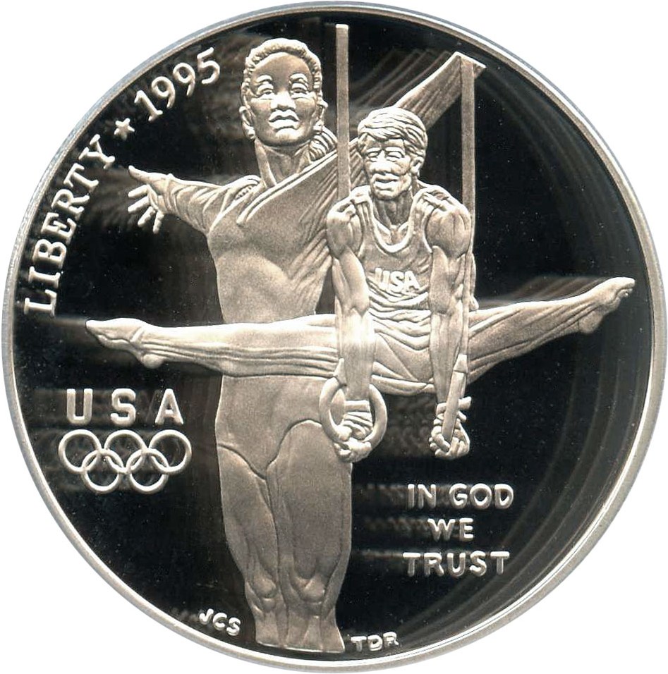 image for: 1995-P Olympic Gymnastics $1 PCGS Proof 69 DCAM - No Reserve!