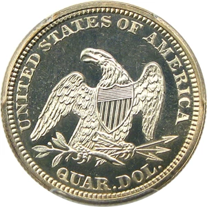 image for: 1865 25c PCGS Proof 65 CAM - Stunning Gem Proof