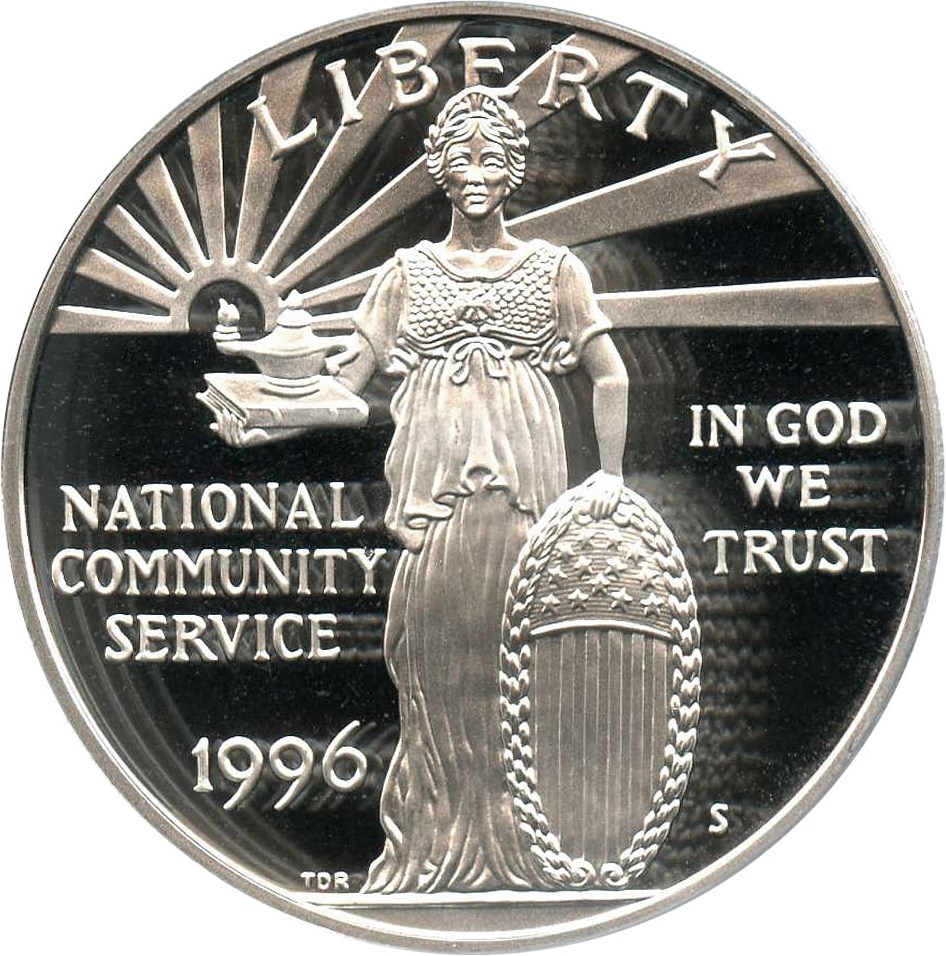 image for: 1996-S National Community Service $1 PCGS Proof 69 DCAM - No Reserve!