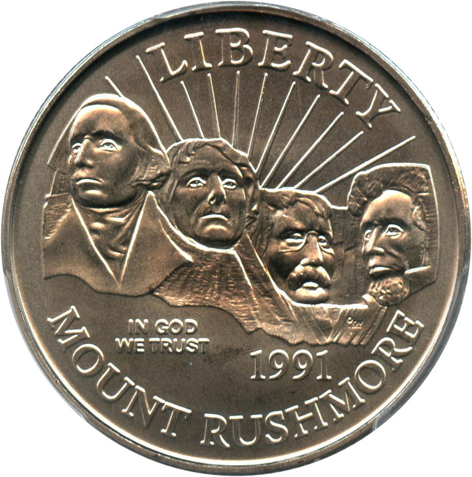 image for: 1991-D Mt. Rushmore 50c PCGS MS69 - No Reserve!