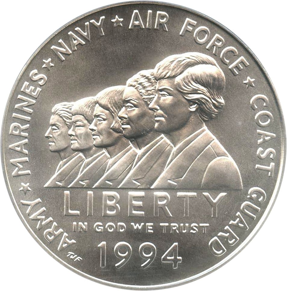 image for: 1994-W Women in the Military $1 PCGS MS69 - No Reserve!