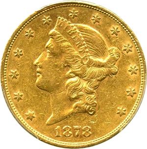 image for: 1878-S $20 PCGS AU53 - No Reserve!