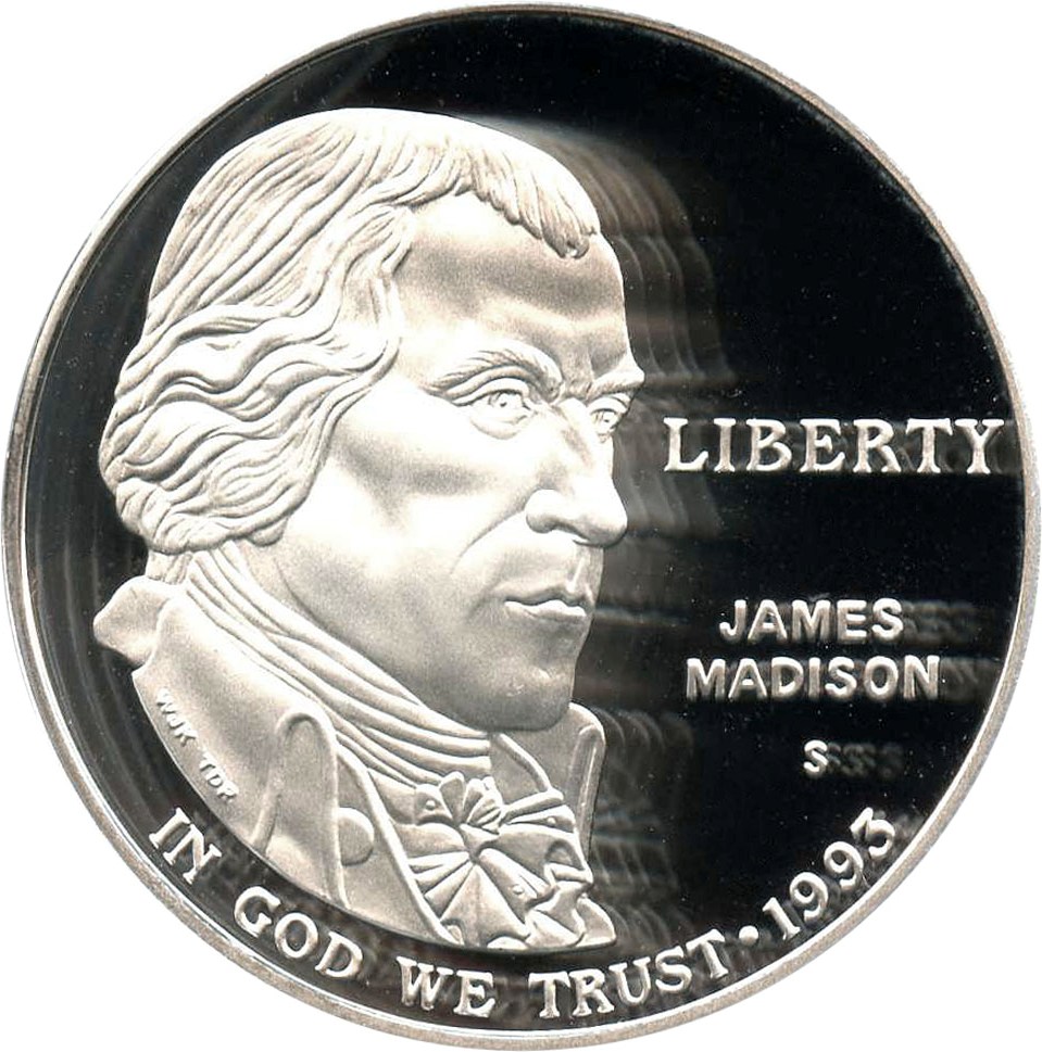 image for: 1993-S Madison $1 PCGS Proof 69 DCAM - No Reserve!