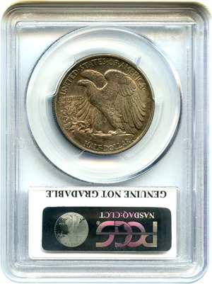 image for: 1919 50c PCGS Genuine UNC Details (Cleaning) Scarce, Early Walker