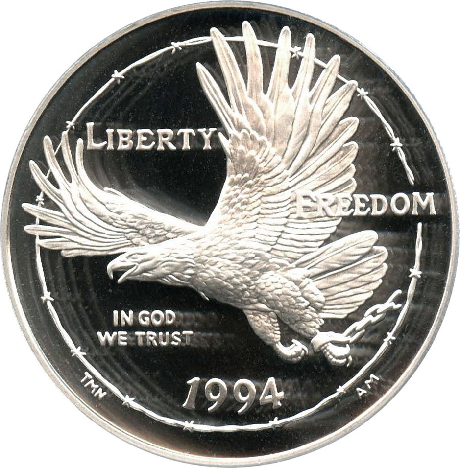 image for: 1994-P Prisoner of War $1 PCGS Proof 69 DCAM - No Reserve!