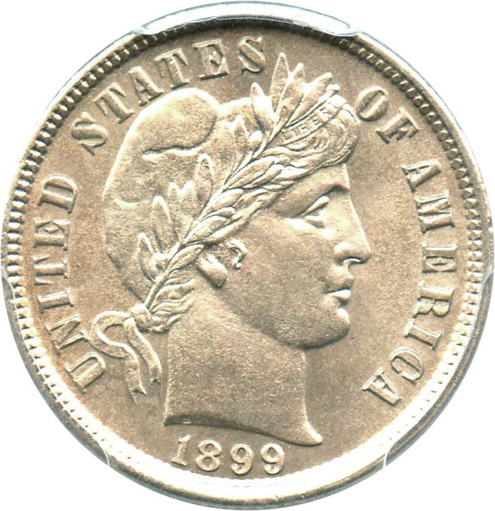 image for: 1899 10c PCGS MS64