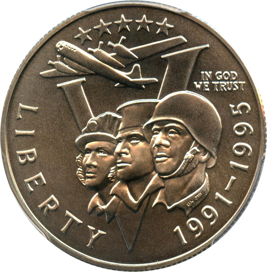 image for: 1991-95-P World War II 50c PCGS MS69 - No Reserve!