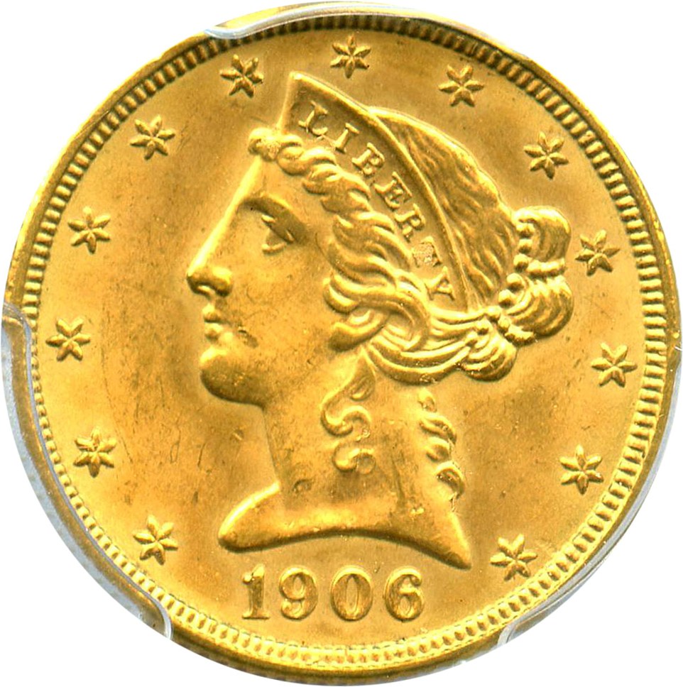 image for: 1906-D $5 PCGS MS65 - Better Date