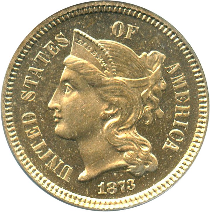 image for: 1873 3cN PCGS Proof 64 CAM (Closed 3)