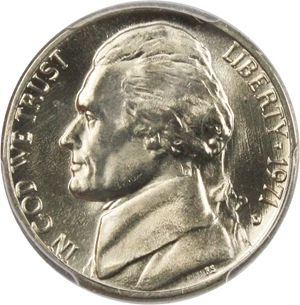 image for: 1971-D 5c PCGS MS67 FS