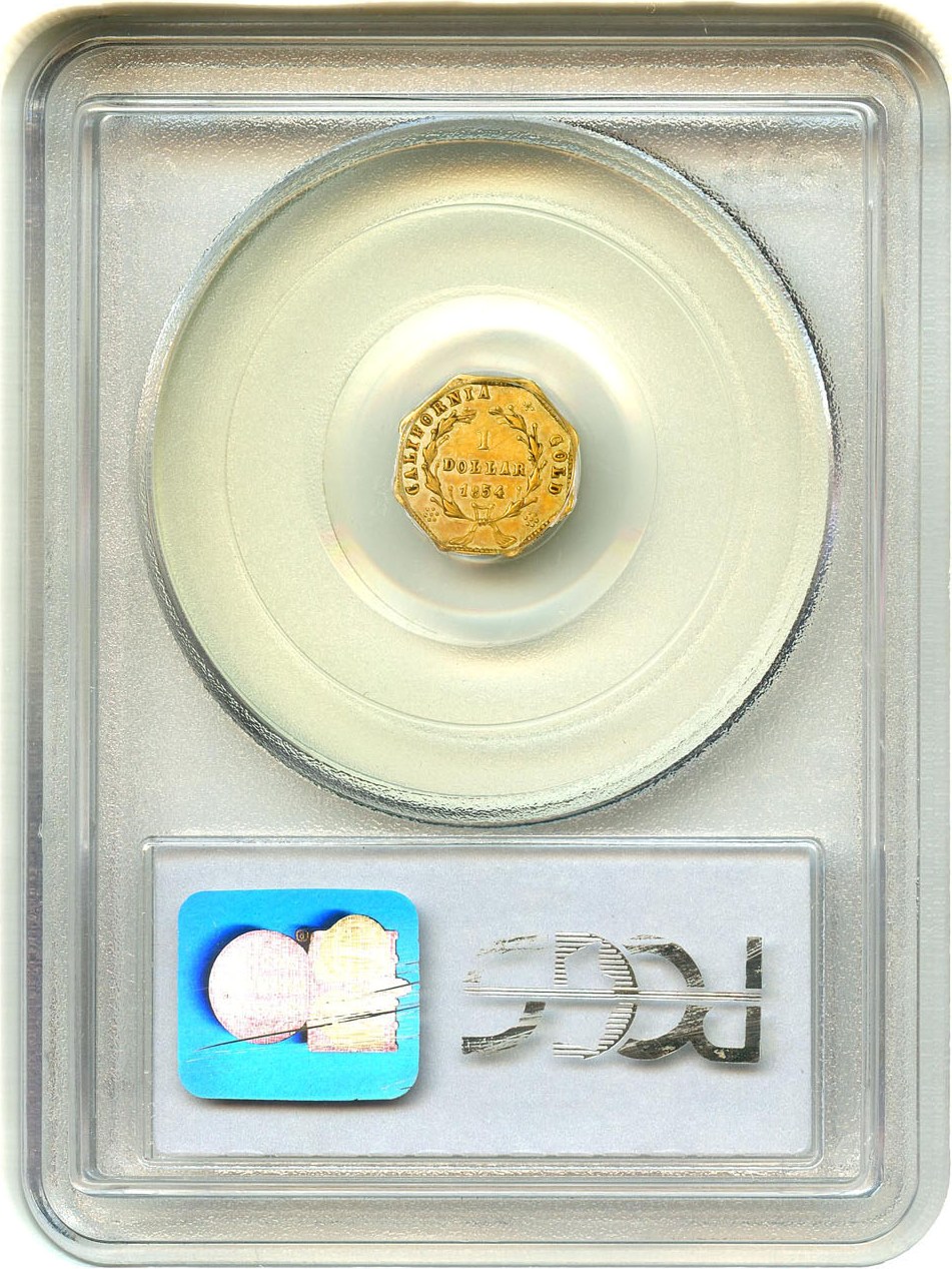 image for: California Gold: 1854 $1 PCGS XF45 (BG-532) Popular & Scarce Issue