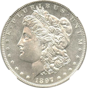 image for: 1897 $1 NGC MS65 PL