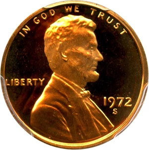 image for: 1972-S 1c PCGS Proof 68 RD DCAM