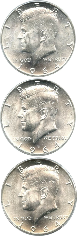 image for: Investor Lot of 1964 50c: All PCGS MS64 (3 Coins)
