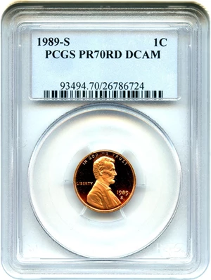 image for: 1989-S 1c PCGS Proof 70 RD DCAM - No Reserve!