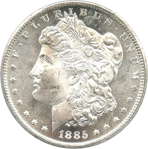 image for: 1885-CC $1 PCGS MS64 PL