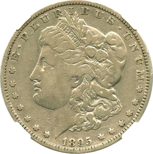 image for: 1895-O $1 NGC VG Details (Improperly Cleaned) Key Date from New Orleans