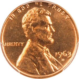 image for: 1963-D 1c PCGS MS66 RD