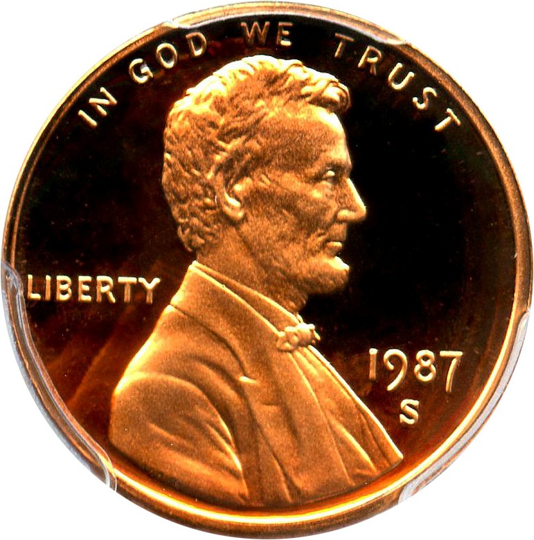 image for: 1987-S 1c PCGS Proof 70 RD DCAM