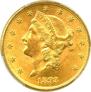 image for: 1893-S $20 PCGS MS63 - No Reserve!