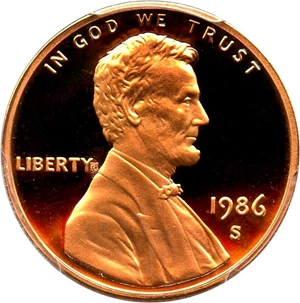 image for: 1986-S 1c PCGS Proof 69 RD DCAM