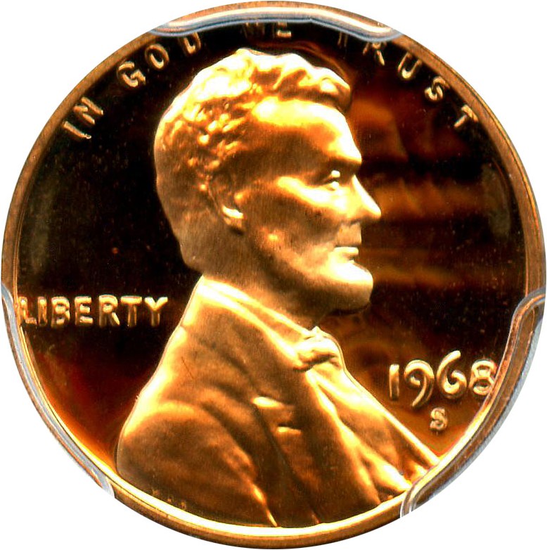 image for: 1968-S 1c PCGS Proof 68 RD DCAM