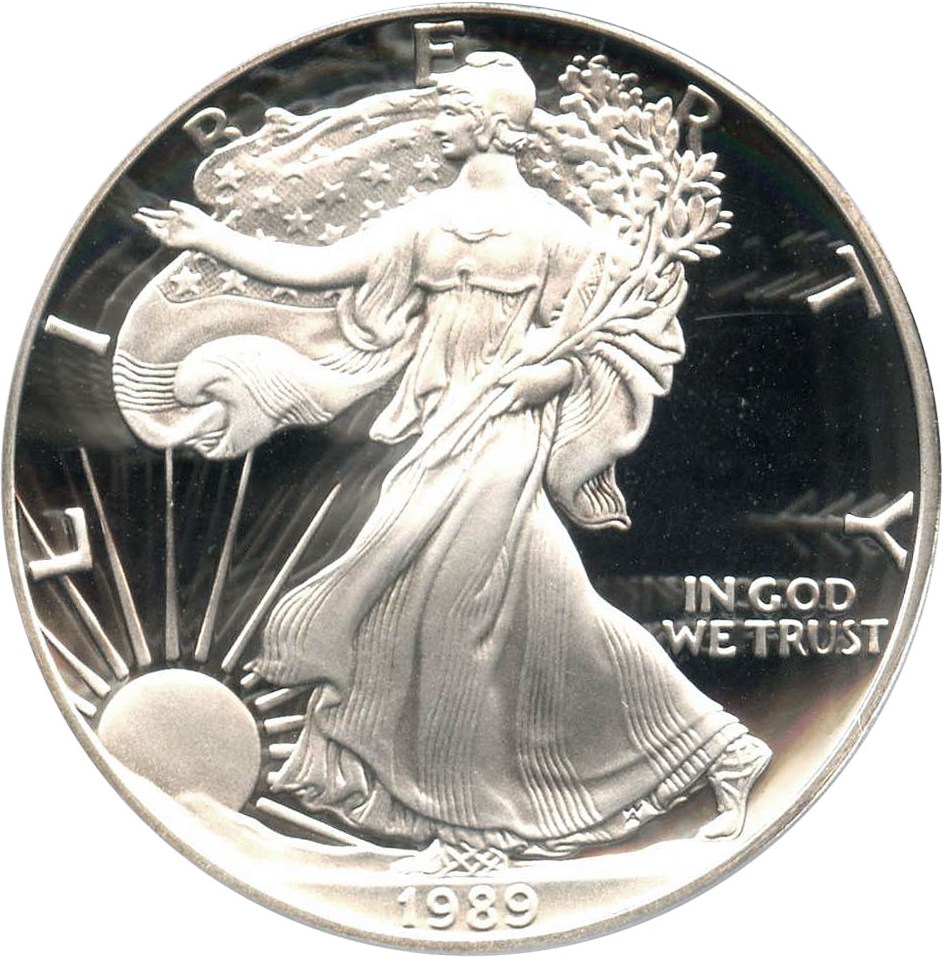 image for: 1989-S Silver Eagle $1 PCGS Proof 69 DCAM - No Reserve!