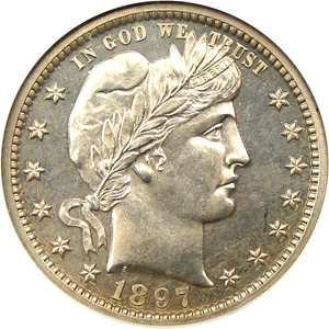 image for: 1897 25c NGC Proof 64