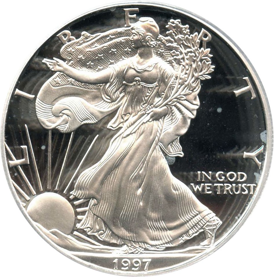 image for: 1997-P Silver Eagle $1 PCGS Proof 69 DCAM - No Reserve!