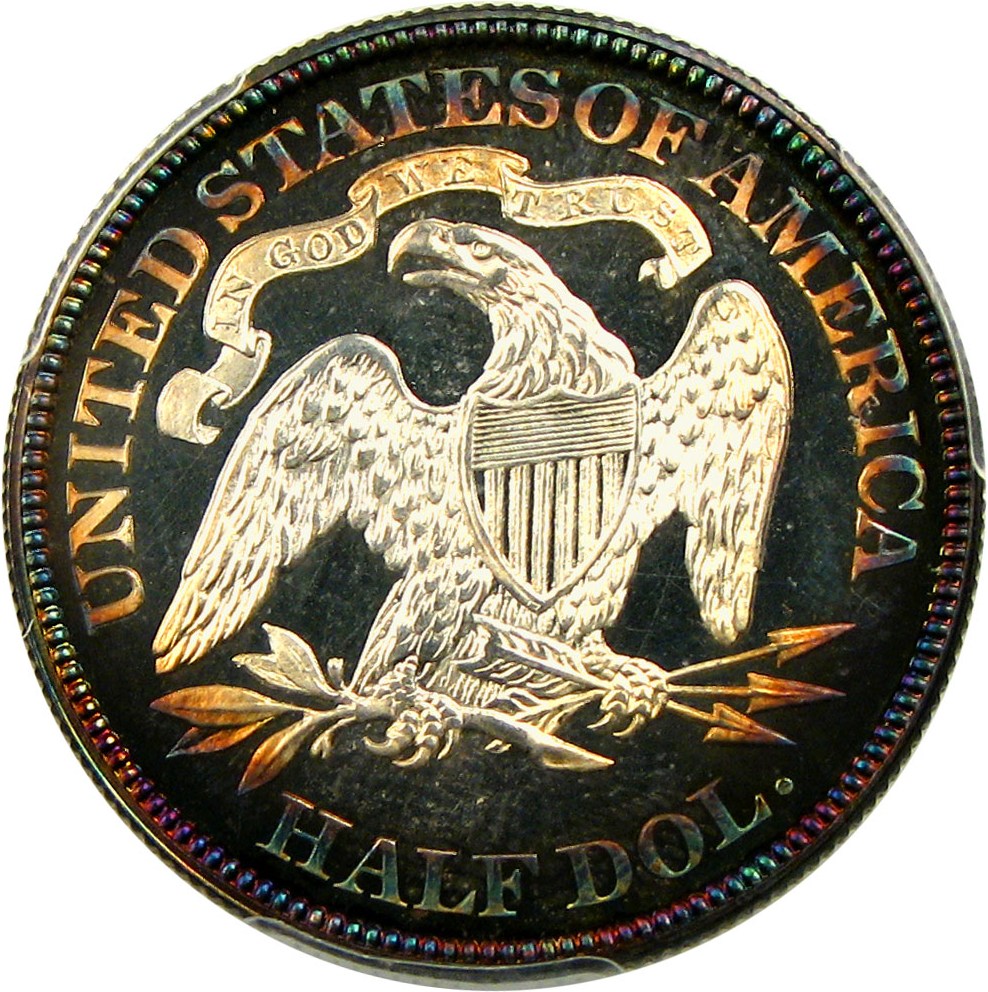 image for: 1867 50c PCGS/CAC Proof 66 CAM ex: Green-Newman - Monster Gem Proof