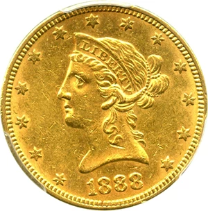 image for: 1888 $10 PCGS MS61 - No Reserve!