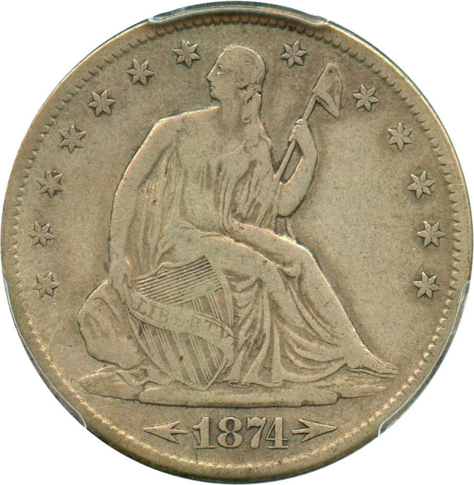 image for: 1874-S 50c PCGS VF20 (Arrows)