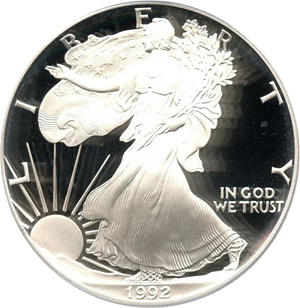 image for: 1992-S Silver Eagle $1 PCGS Proof 69 DCAM - No Reserve!