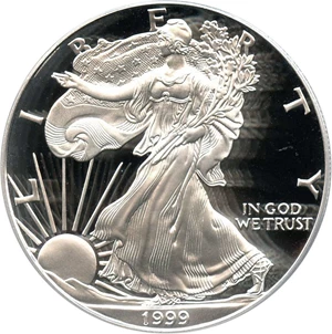 image for: 1999-P Silver Eagle $1 PCGS Proof 69 DCAM - No Reserve!