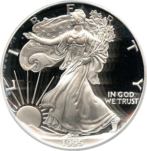 image for: 1995-P Silver Eagle $1 PCGS Proof 69 DCAM - No Reserve!