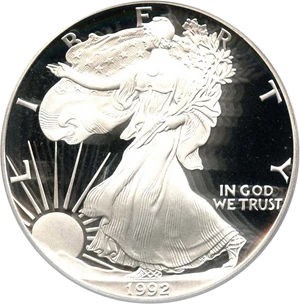 image for: 1992-S Silver Eagle $1 PCGS Proof 69 DCAM - No Reserve!