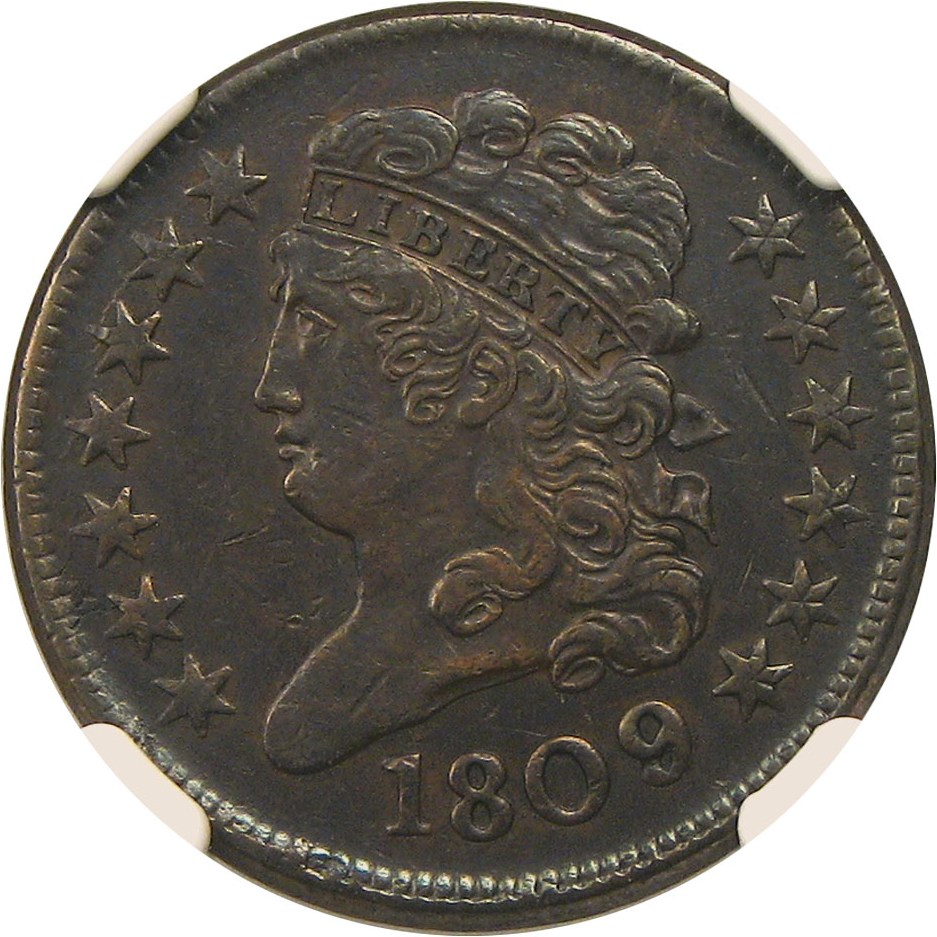 image for: 1809/6 1/2c NGC AU50 (C-5)