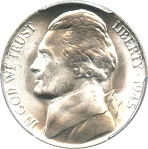 image for: 1945-P 5c PCGS MS66+ - No Reserve!