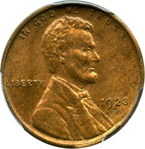 image for: 1923-S 1c PCGS/CAC MS64 RB - Key Date in High Grade
