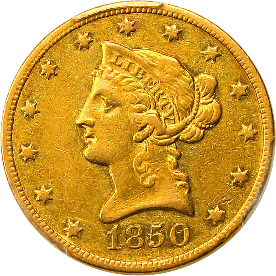 image for: 1850-O $10 PCGS XF45 - Scarce New Orleans Gold Eagle