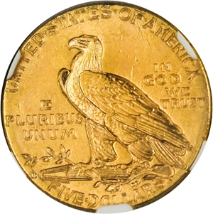 image for: 1910-D $5 NGC MS63 - Better Date in High Grade