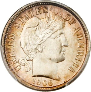 image for: 1906-O 10c PCGS MS65+ Beautiful Gem with Light Toning
