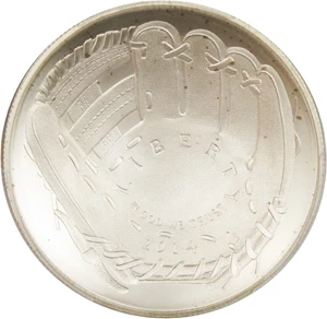 image for: 2014-P Baseball Hall of Fame $1 PCGS MS69 - No Reserve!