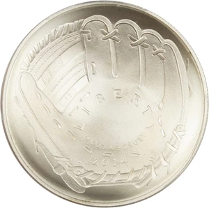 image for: 2014-P Baseball Hall of Fame $1 PCGS MS69