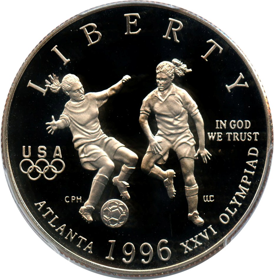 image for: 1996-S Olympic Soccer 50c PCGS Proof 69 DCAM - No Reserve!