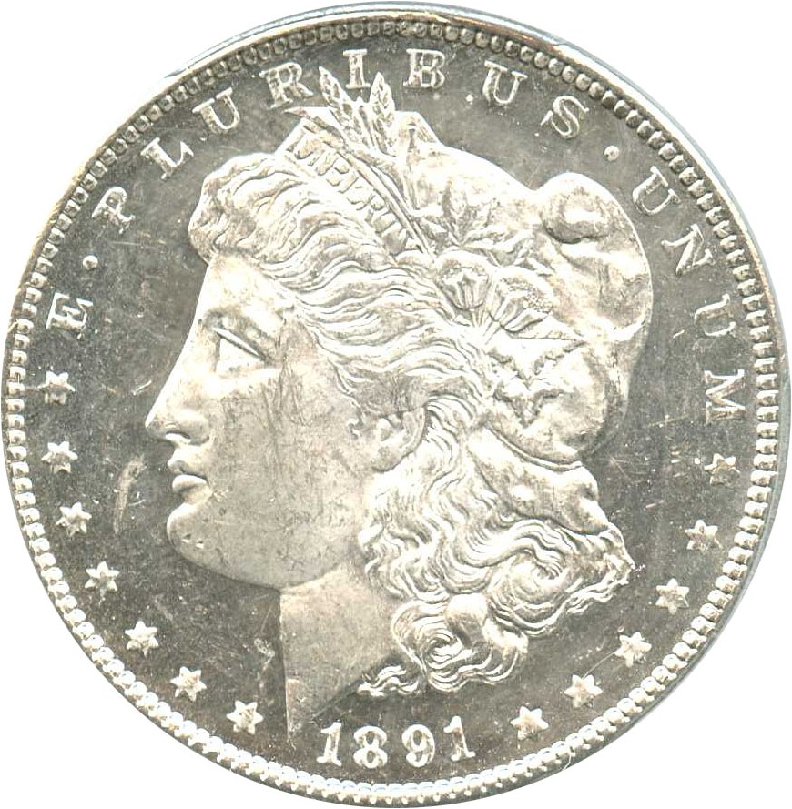 image for: 1891-CC $1 PCGS MS63 DMPL